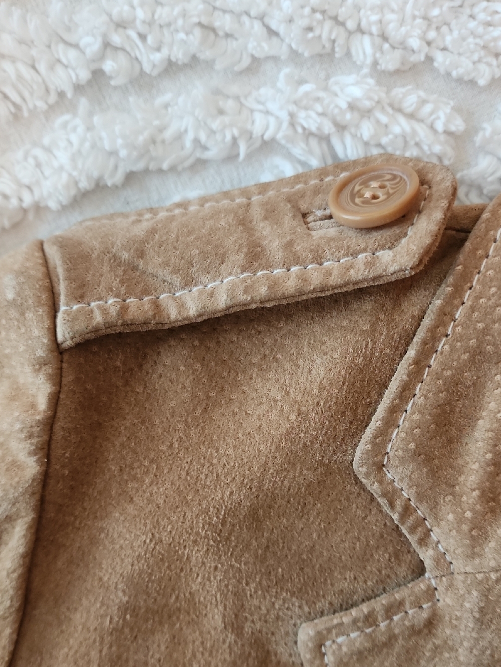 VTG Wilsons Leather Women’s Suede Blazer Jacket - Beige/Tan - Picture 3 of 9